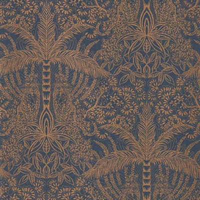 Clarke & Clarke Leopardo Wallpaper in Copper/Midnight